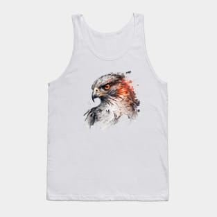 Falcon Portrait Animal Painting Wildlife Outdoors Adventure Tank Top